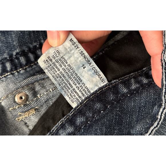 NINE WEST Womens Size 14 Contrast Stitched Date Night Fit Cropped Blue Jeans W32 - Picture 5 of 8